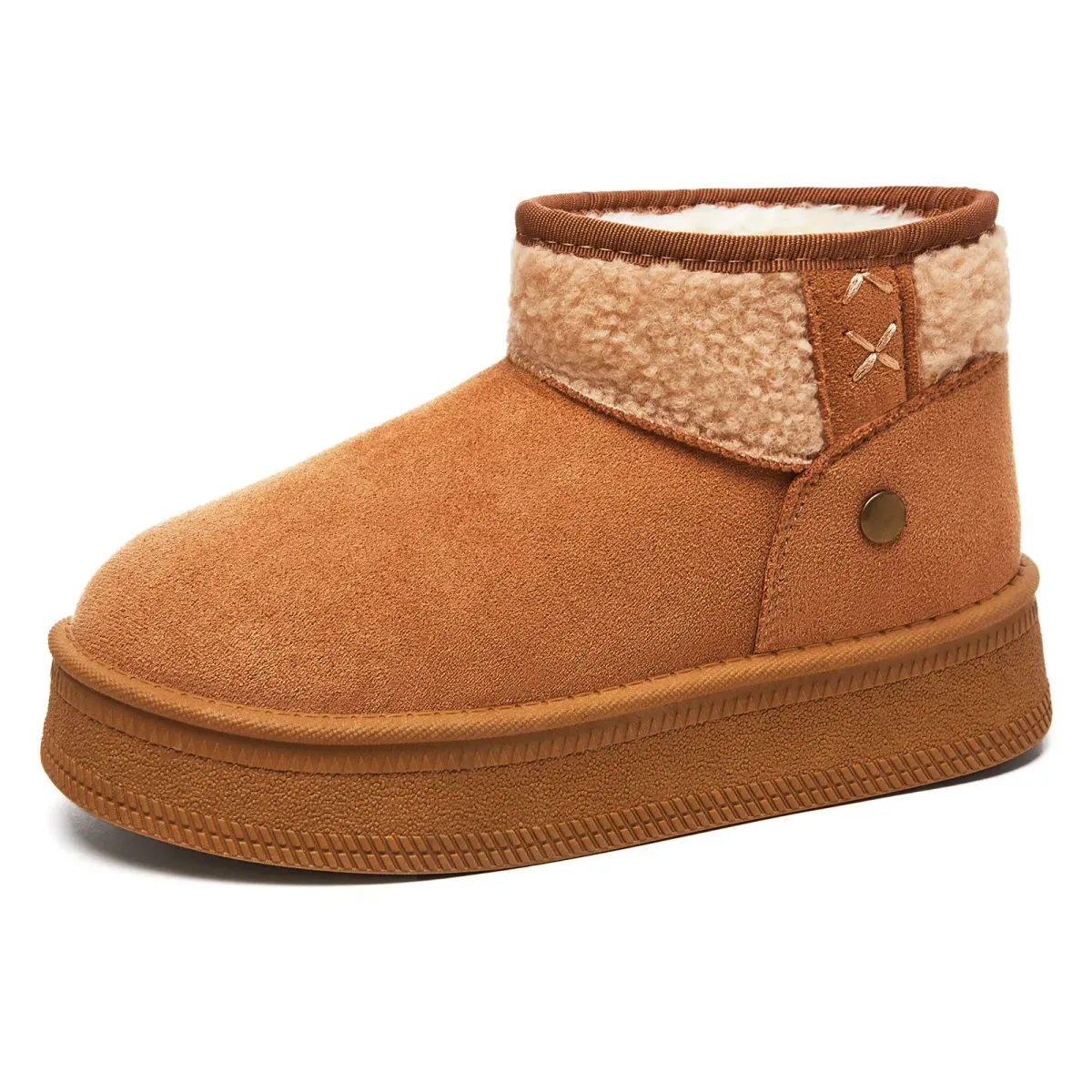 Free Delivery Designer Ladies' Snow Boots Soft Sole Design Loose Fit Comfortable And Fashionable Cotton Shoes_vogvips.com