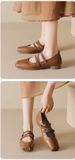 Blogger With The Same Ballet Mary Jane Shoes Women's Thick High Heels Light Mouth Evening Shoes_vogvips.com