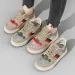 Women's Color Block Monogram Skate Shoes Lace Up Casual Sneakers Retro Mesh Versatile Sneakers For Women_vogvips.com