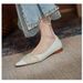 Scoop Pointed Pearl Flat Bottom, Spring 2025 New Shallow Mouth Versatile Soft Soled Boat Sho, Work Women's Singl_vogvips.com