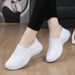 New Large Spring And Autumn Flying Weaving Lefu Cover Low Top Shallow Mouth Casual Sports One Step Single Shoe D22_vogvips.com