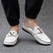 2023 Spring Summer New Breathable Slip-On Lazy Backless Loafers Casual Leather Shoes Cool Half Slippers_vogvips.com