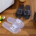 Fashion Home Transparent Jelly Plastic For Women's Summer New Indoor Shower Bathroom Crystal Slippers_vogvips.com