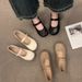 Flat Bottom Round Head Retro Student Versatile Small Leather Shoes Women's Spring And Summer Skirt French Mary Jane Single Shoes_vogvips.com