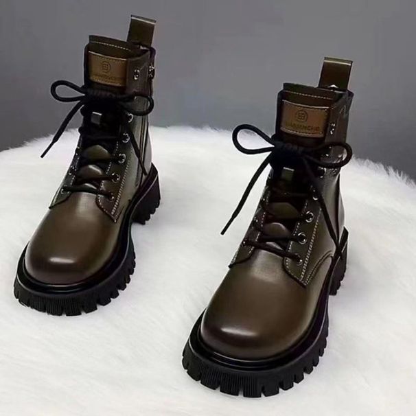 European Thick-Soled Martin Spring Summer Autumn Winter Fleece-Lined 2023 New British Style Ins Trend Short Boots For_vogvips.com