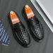 British Style Men's Genuine Leather Shoes Massage Soles Casual Shoes High-quality Men's Formal Shoes Versatile Loafers_vogvips.com