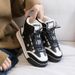 De Xun Women's Cotton Autumn Winter New Thick Soled Big Head Small Dirt Orange And Velvet Warm Sports Board Shoes_vogvips.com