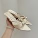 Pearl Sweet French Pointed Toe Open-toe Wedge Women 2026 Summer Slip-on High-heeled Satin Sandals For Outdoor Wear_vogvips.com