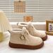 Sheepskin Snow 2025 New Winter Thickened Sole Short Boots With Fleece Anti-Slip Warm Cotton Shoes For Women_vogvips.com