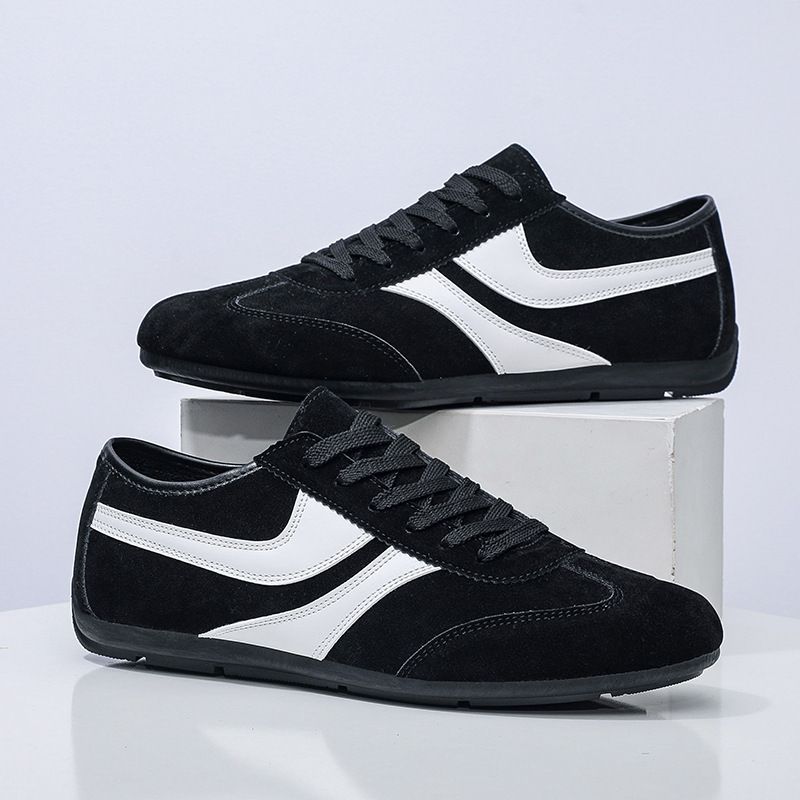 Men's Casual Breathable Flat Shoes Fashionable Retro Style Lace-Up Athletic Loafers_vogvips.com