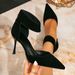 Women's High Heel Sandals Women's Black Plush Fashion Sexy Pointed Toe Back Zipper High Heel Women's Shoes_vogvips.com