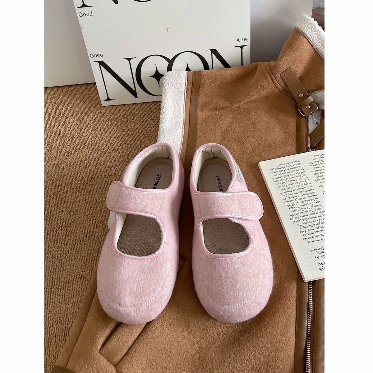Jinmi Vintage Shallow Flat Mary Jane 2024 New Autumn Winter Style Soft Sole Shoes For Women_vogvips.com