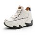 Black And White Inner Height Increase Thick-soled Dad Shoes Women's Versatile Little White Shoes Casual Women's Shoes_vogvips.com
