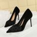 3739-H67 Chinese Style, Niche Pointed Suede High Slim Heels, Shallow Mouth Single Shoes, Flower Cheongsam, Women's Shoes_vogvips.com