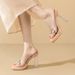 2025 Summer Outdoor Rhinestone Comfortable One-Strap High Heels Waterproof Platform Non-Tiring Crystal Chunky Heel_vogvips.com