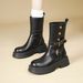 Melard Brown Black Britih Style Martin For Women 2025 New Autumn Winter Two-Way Thick Sole Height-Increaing Short_vogvips.com