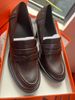Soft Leather Loafers Women's Thick Medium Heel One-pedal Small Leather Shoes Round Head Soft Sole Single Shoes_vogvips.com