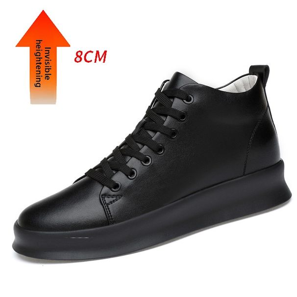 Inner Height-increasing Pad Shoes Men's Thick-soled Casual Shoes Warm High-top High-mouth Little White Men's Shoes_vogvips.com