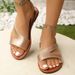 Women's Fashion Flat Sandals Slingback Open Toe Summer Beach Casual Comfortable Walking Ladies Stylish Sole Breathable_vogvips.com