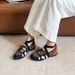 Women's New Style Mary Jane Shoes Cross Straps Soft Sole Hidden Wedge Heel Comfortable Casual Sports Ballet Low Cut Single Footwear_vogvips.com