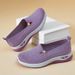 Women's Versatile Spring New One Foot Cloth Shallow Mouth Lazy Lightweight Mom Shoes, Single Shoes_vogvips.com