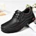 Top Grain Crazy Cow Camel Genuine Casual Comfortable Leather Shoes Men's Loafers_vogvips.com
