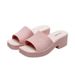 Women’s Shoes Thick Soled High Heeled Outdoor Wear Summer Wedge Heeled Heightened Beach Non Slip Sandals For Women Home Indoor Platform Slippers_vogvips.com