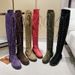 Women's plus Size Slimming Winter Boots with Laces round Toe Over-The-Knee Style New Fashion Cowboy Boots_vogvips.com