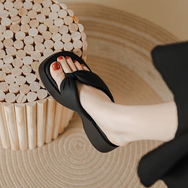 Women's Thick-sod Flip-flops For Summer 2026, New Fashion Japanese Sty, Comfortab Slip-on Sandals With Platform_vogvips.com