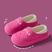 Waterproof Cotton Slippers For Women For Winter Outdoor Wear Indoor Home Thick Soled Plush Warm Heeled Cotton Shoes For Men_vogvips.com