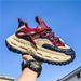 2025 European-USA Fashion Sneakers Youth Men's Artificial PU Splicing Low Top Lace-Up Thick Sole Non-Slip Wear-Resistant Running Shoes_vogvips.com