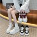 Senior Sense Thick Sole Small White Shoes Women Fashion All Tie Tie Belt Comfortable Light Leisure Sports Shoes_vogvips.com