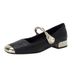 New Chinese Style Retro Square Toe Mary Jane 2025 Spring Summer Shallow Mouth One Strap Soft Sole Internet Celebrity Hot_vogvips.com