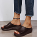 Summer Ladies Leather Sole Slippers Women Sexy High Heel Clogs Black Peep Toe Platform Mules Emal Slip On Sandals Shoes_vogvips.com