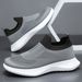 Men's Slip-On Walking Shoes Lightweight Breathable Knit Loafers Comfortable Casual Work Shoes For Men_vogvips.com