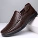 Men's Hollow Leather Driving Casual Trendy Hole Shoes Summer New Large Size Low-Top Slip-On_vogvips.com