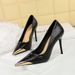 High Heels Stilettos And Party Shoes Snake Print Patent Leather Metal Pointed_vogvips.com