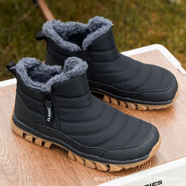 Winter Oversized Warm And Plush Thick Waterproof And Wear-resistant Snow Boots, Outdoor Hiking Shoes, Cotton Shoes_vogvips.com