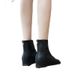 Flat Sandals For Women In Summer, With An Inner Height Increase And Black Toe Cover. Women's High Top Shoes, Roman Shoes_vogvips.com