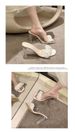 Transparent High-heeled Shoes, Summer Crystal Chunky Heel For Women, 2026 New Style Sandals, Half-slippers, French_vogvips.com