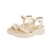 Fairy-style One-strap For Women, New Summer Outdoor Platform Thick-soled Wedge Roman Shoes To Pair With Skirts, Beach_vogvips.com
