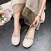 Fairy Shoes, Gentle Single Shoes, Women's Flat Soles, 100 With Skirts, Evening Shoes, Kick-off Beanie Shoes_vogvips.com