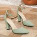 New Foreign Trade Shoes 2026 Spring New European And American Pointed Toe Hollow Large Size Chunky Heel Strap_vogvips.com