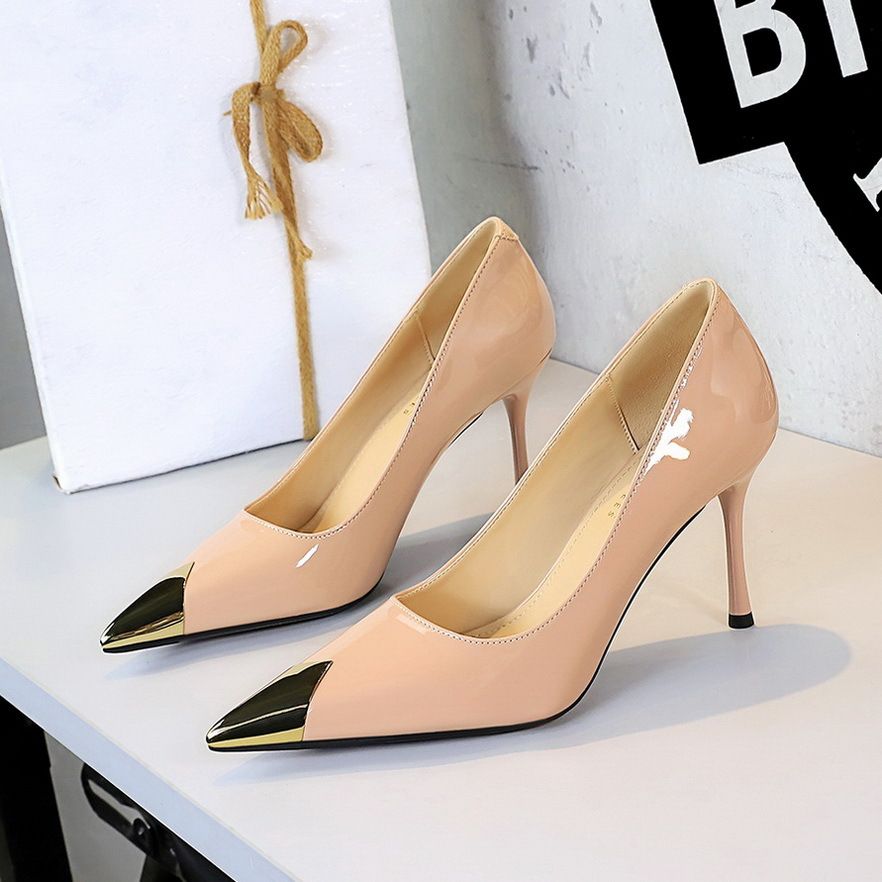 SEVEN BIG TREES Women S Elegant Pointed Toe High Heel Pumps Patent Leather Stiletto Heels For Evening Parties_vogvips.com