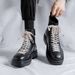 European Warm Series 2025 Autumn New Trend High-top Large Round Toe Workwear Mid-thick Sole Martin Boots 86251-F_vogvips.com