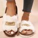 Women's Plush Fuzzy Slippers Home Fur Open-Toe Slides Autumn Winter Indoor Silent Comfort EVA Soft-Soled Bedroom Warm_vogvips.com