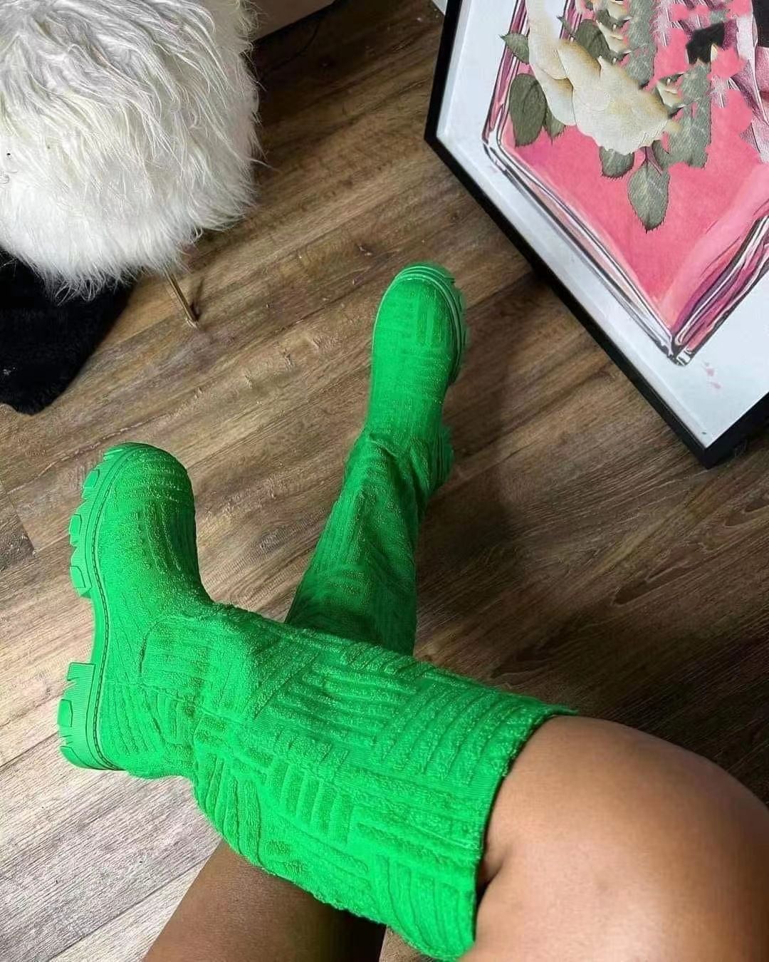 Women’s Shoes Thick Bottom Thick Heel Warm Boots Large Size Cotton Boots_vogvips.com