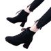 High 2025 Autumn Winter New British Style Chunky Heel Short Versatile Trendy Women's Bare With Fleece Lining Martin_vogvips.com