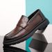 Men's Leather 2024 Hong Kong Business Casual Slip-on British Style Shoes With Textured Design Trendy Men's Loafers_vogvips.com