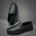 Autumn New Genuine Leather Slip-On Round Toe Casual Men's Loafers Soft Sole Comfortable Driving Shoes_vogvips.com